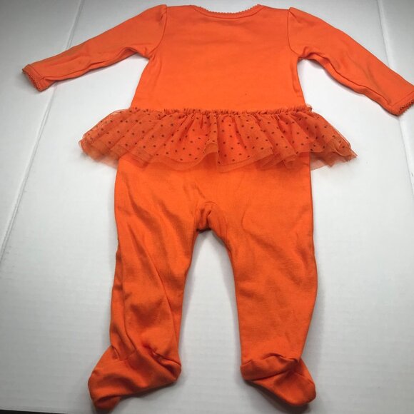 Just One You by Carter’s Girls 9 Month 1 Piece Pumpkin Sleeper New Without Tags - Picture 2 of 14